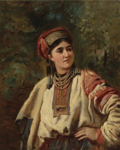 Konstantin Makovsky – Kvinne i nasjonaldrakt