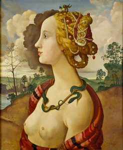 En kopi av det såkalte Portrait of Simonetta Vespucci, 1939