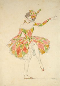 Design for Anna Pavlovas Costume of Columbine i 