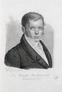 Portrett av poeten prins Pyotr Andreyevich Vyazemsky 1792-1878.