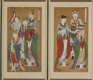 Prosessscene, Choson-dynastiet (farge på papir og silke)