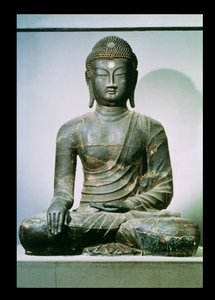 Sittende Sakyamuni Buddha fra Chungung-ni (jern) av Korean School