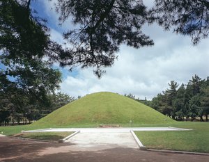 Tumulus av kong Muryong av Korean School