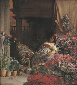 En florentinsk blomsterselger av Kristian Zahrtmann