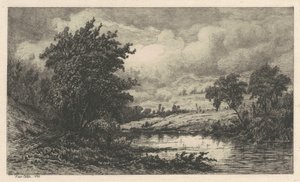 Ved Shepang River, Connecticut av Kruseman Van Elten