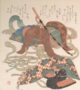 Sadel og andre selestykker, sannsynligvis 1810. av Kubo Shunman