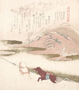 Snølandskap, 1800-tallet. av Kubo Shunman