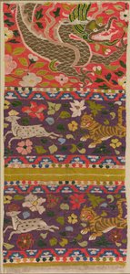Tigers Chasing Deer, med Dragon av Kubo Shunman