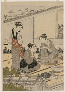 Kvinner i et tehus, slutten av 1780-tallet. av Kubo Shunman