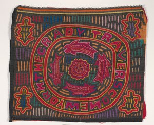 Skjortepanel (mola) (påført bomull) av Kuna Indian Culture