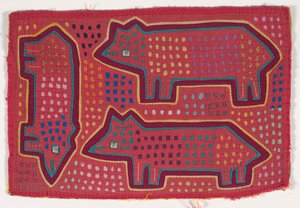 Skjortepanel (mola) (påført bomull) av Kuna Indian Culture