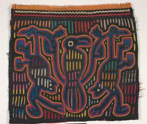 Skjortepanel (mola) (påført bomull) av Kuna Indian Culture