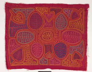 Skjortepanel (mola) (påført bomull) av Kuna Indian Culture