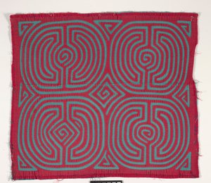 Skjortepanel (mola) (påført bomull) av Kuna Indian Culture