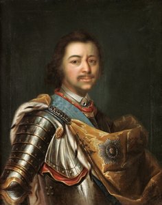 Portrett av keiser Peter I den store 1672-1725 av Kupecky