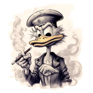 Scrooge McDuck, røyker en stor marihuana joint 1