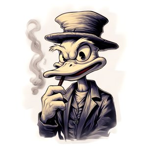 Scrooge McDuck, røyker en stor marihuana joint 4