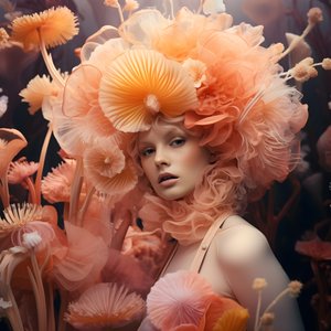 Et nært portrett av den vakre undervanns Actinia Sea Anemones Flower Goddess 4