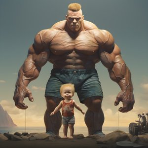 Skremmende og ekkel vektløfting steroid freak buff babe med stor muskuløs mann 1