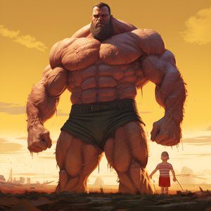 Skremmende og ekkel vektløfting steroid freak buff babe med stor muskuløs mann 4