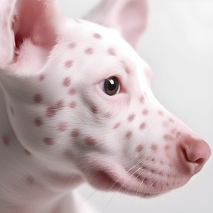 Fascinerende nærbilde av griserosa på hvitt dalmatiske dyreflekker i moirémønster 2