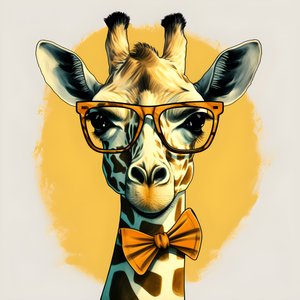 Giraffe med briller 2