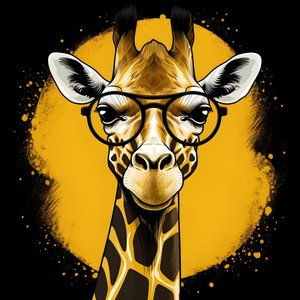 Giraffe med briller 4