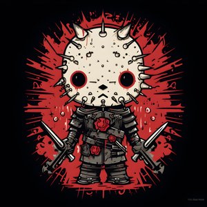 Hello Kitty als Pinhead skjortedesign 1