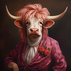 Highland Cow som Marilyn Monroe 3