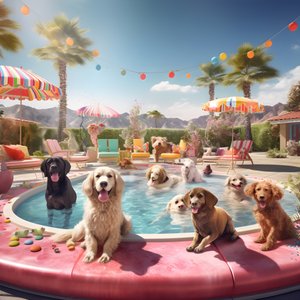 Hundebassengfest i Palm Springs 2