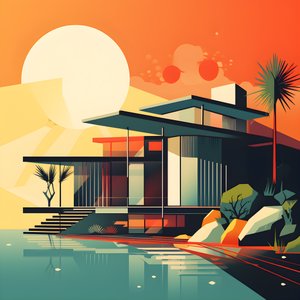 Moderne designgrafikk fra midten av århundret 4
