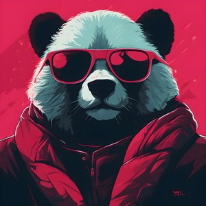 Panda med briller 3