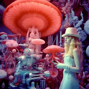 Superoppløsningselektronmikroskop skudd av kvinne i kunstnerisk stil av David LaChapelle 4