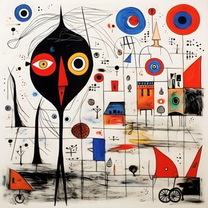 Surrealistiske illustrasjoner av Joan Miró. 2