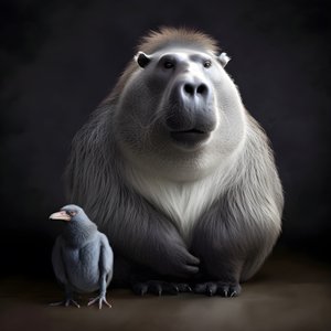 Capybara blandet med en silverback gorilla 3