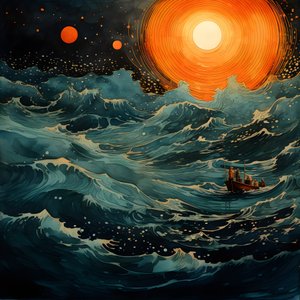 To båter gled lydløst gjennom blekkaktig vann mot den virvlende Charybdis, fullmånen det eneste lyset i Nordsjøens tomme verden. 3