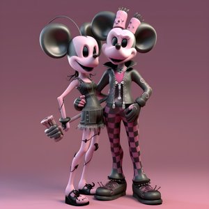 mareritt før jul punk rosa minnie og mickey mouse 1