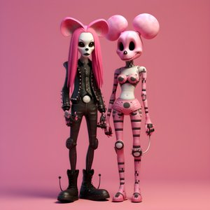 mareritt før jul punk rosa minnie og mickey mouse 2