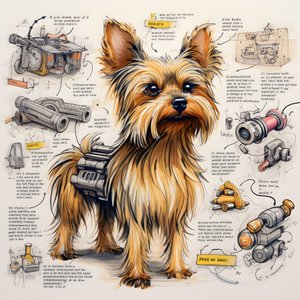 en forklaring på en mekanisk Yorkie-hund 3