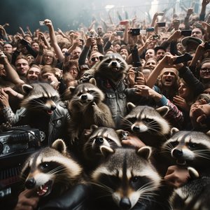 en horde vaskebjørn på et rockeshow 3