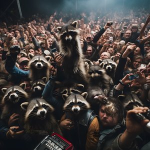 en horde vaskebjørn på et rockeshow 4