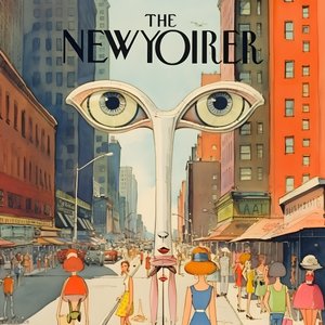 fargerikt new yorker cover vintage tegneserie gag 4
