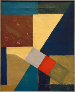 Abstrakt komposisjon av Kurt Schwitters