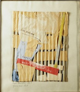 Grønn og rød (grønn og rød) Collage av Kurt Schwitters (1887-1948) 1947 privat samling av Kurt Schwitters