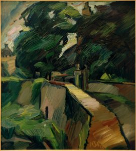 Landskap fra Opherdicke / Gutshof Opherdicke av Kurt Schwitters