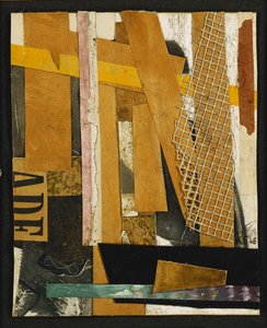 Merz bilde; Merzbild, 1945 av Kurt Schwitters