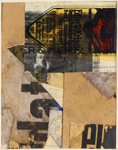 Merzbild, 1922 av Kurt Schwitters