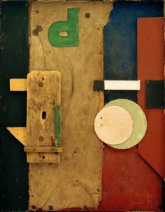 Merzbild P rosa av Kurt Schwitters