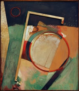 Uten tittel (bilde med ring og ramme) av Kurt Schwitters