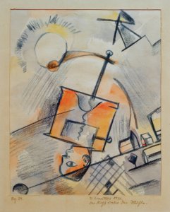 Uten tittel (Hodet under møllen) av Kurt Schwitters